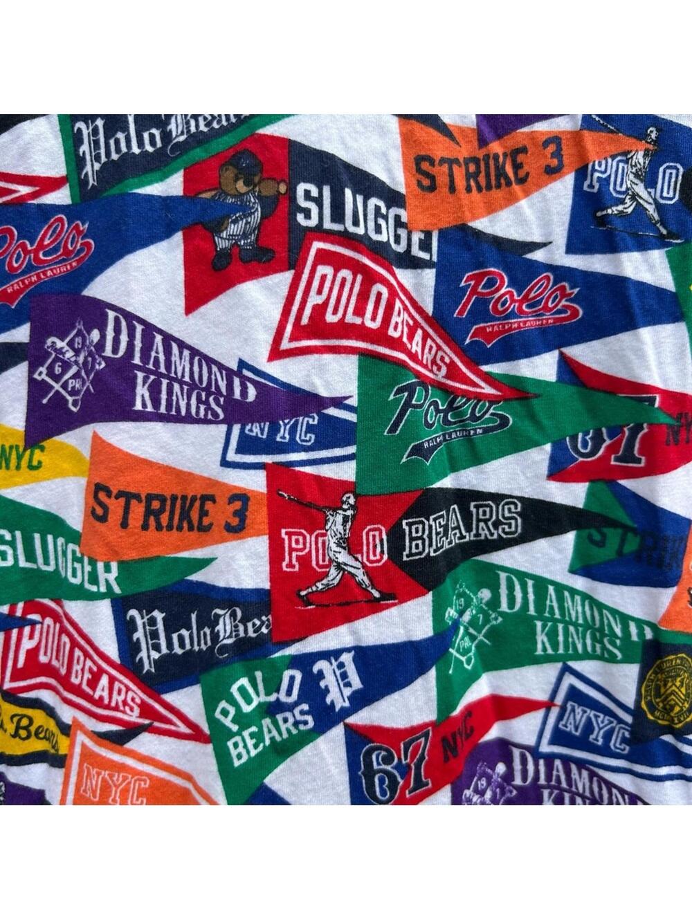 Polo Ralph Lauren RL Stadium Baseball Pennants Button Up Shirt Men's Medium - Picture 5 of 10